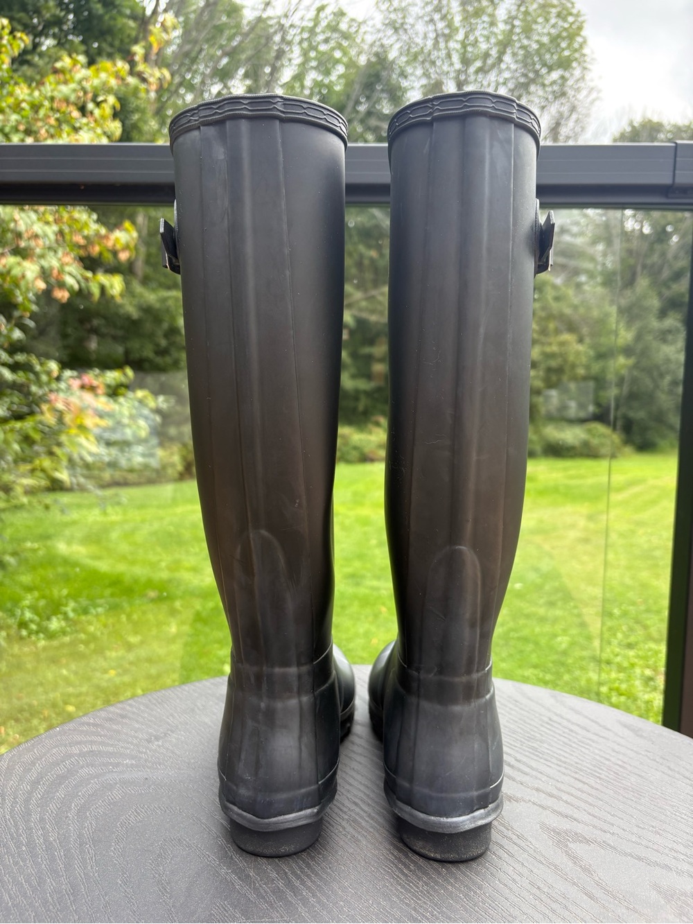 Hunter Black Tall Women’s Rain Boots with Side Buckle - Picture 5 of 7
